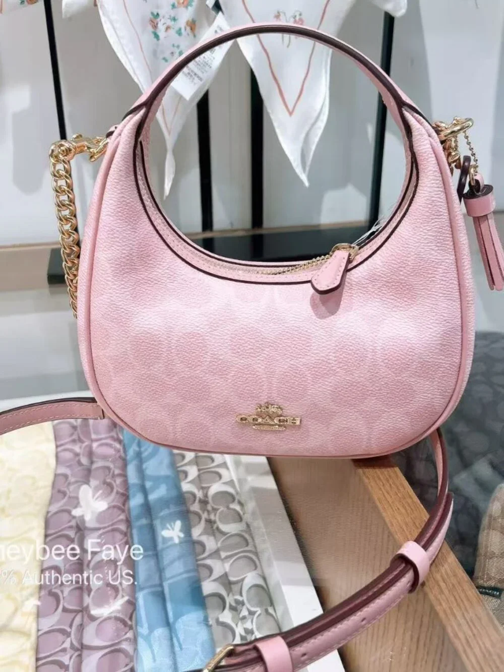 NWT Coach Carmen Mini Crossbody Bag CAM83 Powder Pink